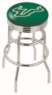 South Florida Bulls Double Ring Swivel Barstool with Ribbed Accent Ring