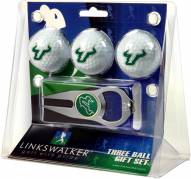 South Florida Bulls Golf Ball Gift Pack with Hat Trick Divot Tool