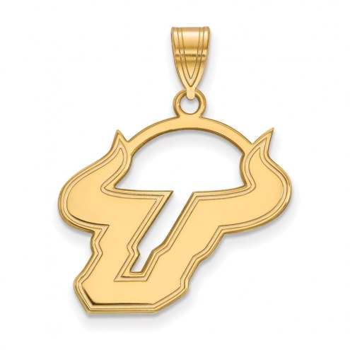 South Florida Bulls NCAA Sterling Silver Gold Plated Large Pendant