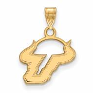 South Florida Bulls NCAA Sterling Silver Gold Plated Small Pendant