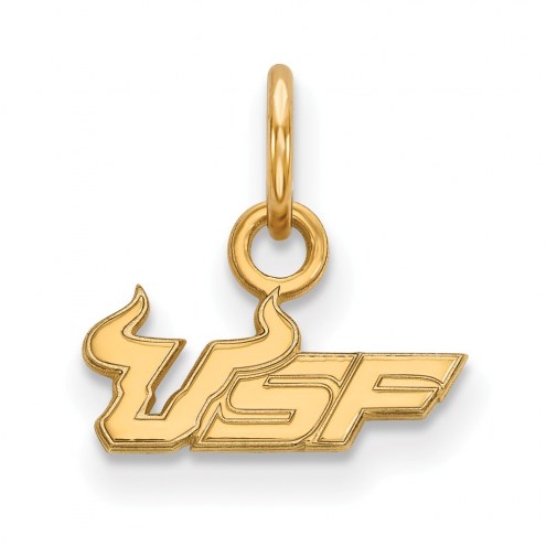 South Florida Bulls Sterling Silver Gold Plated Extra Small Pendant