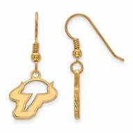 South Florida Bulls Sterling Silver Gold Plated Small Dangle Earrings