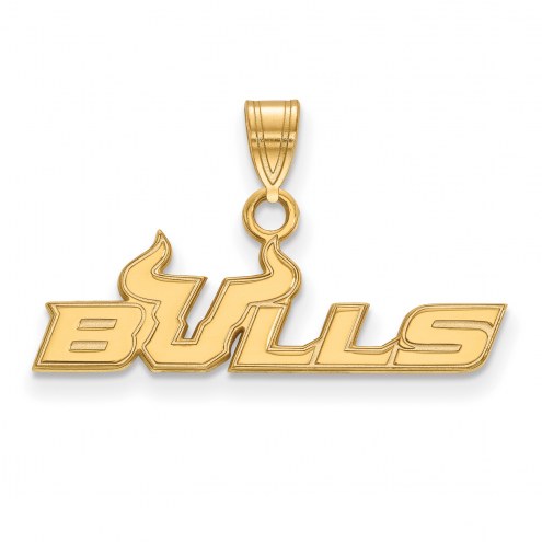 South Florida Bulls Sterling Silver Gold Plated Small Pendant