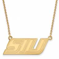 Southern Illinois Salukis Sterling Silver Gold Plated Small Pendant Necklace