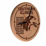Southern Illinois Salukis Laser Engraved Wood Clock
