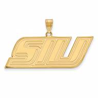 Southern Illinois Salukis NCAA Sterling Silver Gold Plated Medium Pendant