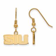 Southern Illinois Salukis Sterling Silver Gold Plated Extra Small Dangle Earrings