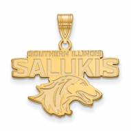Southern Illinois Salukis Sterling Silver Gold Plated Medium Pendant
