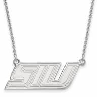 Southern Illinois Salukis Sterling Silver Small Pendant Necklace