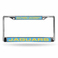 Southern Jaguars Laser Chrome License Plate Frame