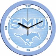 Southern Methodist Mustangs Baby Blue Wall Clock