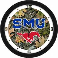 Southern Methodist Mustangs Camo Wall Clock