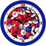 Southern Methodist Mustangs Candy Wall Clock