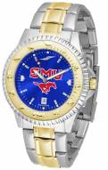 Southern Methodist Mustangs Competitor Two-Tone AnoChrome Men's Watch