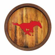Southern Methodist Mustangs "Faux" Barrel Top Sign