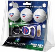 Southern Methodist Mustangs Golf Ball Gift Pack with Key Chain