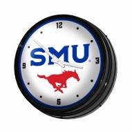 Southern Methodist Mustangs Retro Lighted Wall Clock