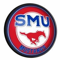 Southern Methodist Mustangs Round Slimline Lighted Wall Sign