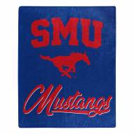 Southern Methodist Mustangs Signature Raschel Throw Blanket