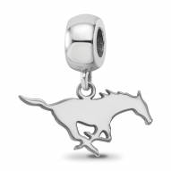 Southern Methodist Mustangs Sterling Silver Small Dangle Bead