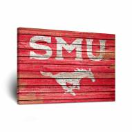 Southern Methodist Mustangs Weathered Canvas Wall Art