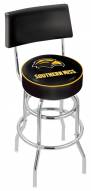 Southern Mississippi Golden Eagles Chrome Double Ring Swivel Barstool with Back
