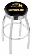 Southern Mississippi Golden Eagles Chrome Swivel Barstool with Ribbed Accent Ring