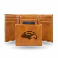 Southern Mississippi Golden Eagles Laser Engraved Brown Trifold Wallet