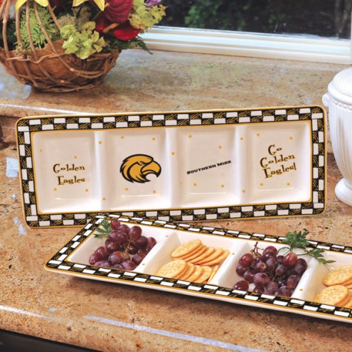 Southern Mississippi Golden Eagles NCAA Ceramic Relish Tray