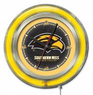 Southern Mississippi Golden Eagles Neon Clock