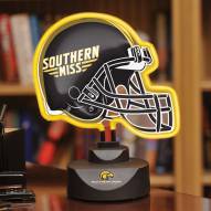 Southern Mississippi Golden Eagles Neon Helmet Desk Lamp