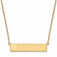 Southern Mississippi Golden Eagles Sterling Silver Gold Plated Bar Necklace