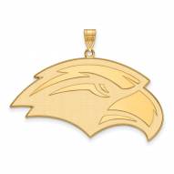 Southern Mississippi Golden Eagles Sterling Silver Gold Plated Extra Large Pendant