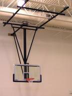Spalding Gliding Rear-Braced Ceiling Mast Basketball Backstop