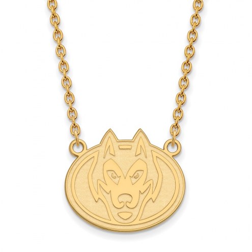 St. Cloud State Huskies Sterling Silver Gold Plated Large Pendant Necklace