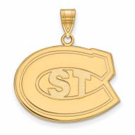 St. Cloud State Huskies NCAA Sterling Silver Gold Plated Large Pendant