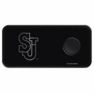 St. John's Red Storm 3 in 1 Glass Wireless Charge Pad