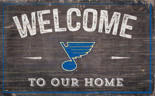 St. Louis Blues 11&quot; x 19&quot; Welcome to Our Home Sign