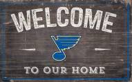 St. Louis Blues 11" x 19" Welcome to Our Home Sign