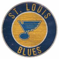 St. Louis Blues 12" Circle with State Sign