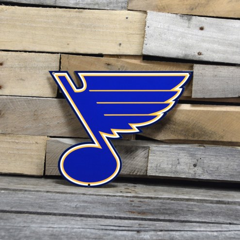 St. Louis Blues 12&quot; Steel Logo Sign