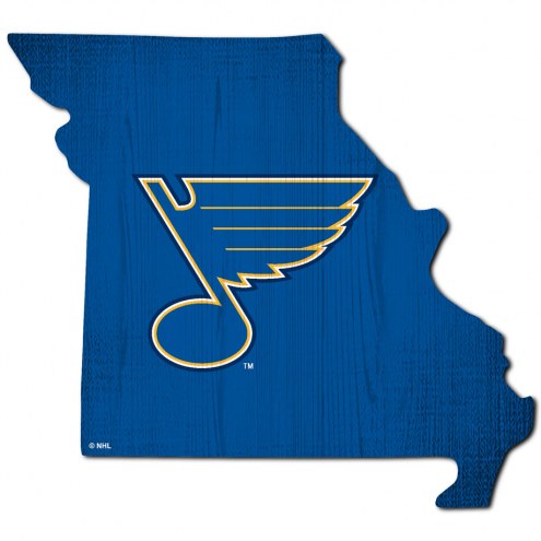 St. Louis Blues 12&quot; Team Color Logo State Sign