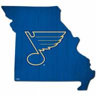 St. Louis Blues 12" Team Color Logo State Sign