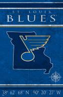 St. Louis Blues  17" x 26" Coordinates Sign