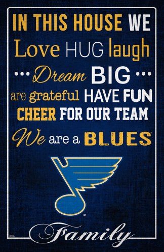 St. Louis Blues  17&quot; x 26&quot; In This House Sign