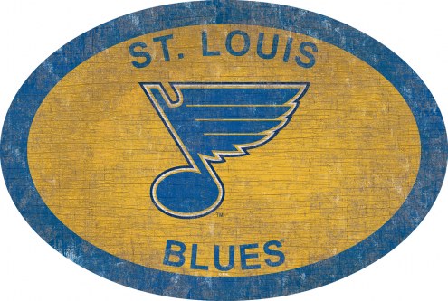 St. Louis Blues 46&quot; Team Color Oval Sign