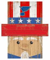 St. Louis Blues 6" x 5" Patriotic Head