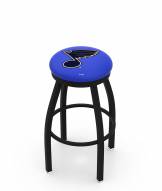 St. Louis Blues Black Swivel Bar Stool with Accent Ring