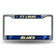 St. Louis Blues Chrome Glitter License Plate Frame