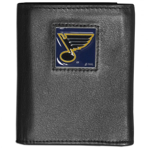 St. Louis Blues Deluxe Leather Tri-fold Wallet in Gift Box